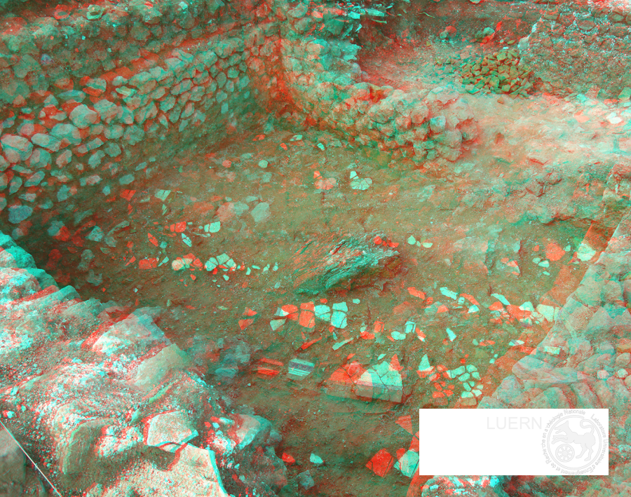 Cave gallo-romaine et fragments enduits peints