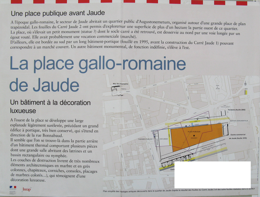 Panneau INRAP Fouilles Carré Jaude 2