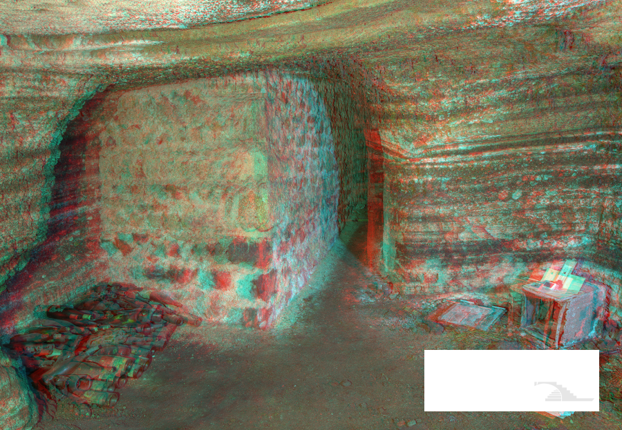 Salle A dans le tuf (demi-couleurs)