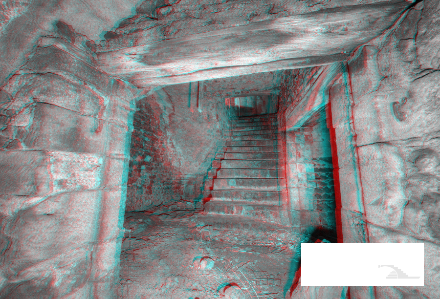 Linteau Salle B et Escalier Niv-1 (N&B)