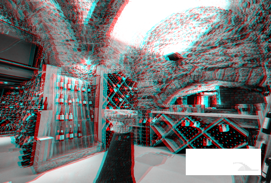 Niveau -1 Salle A chapiteau hypocauste (N&B)
