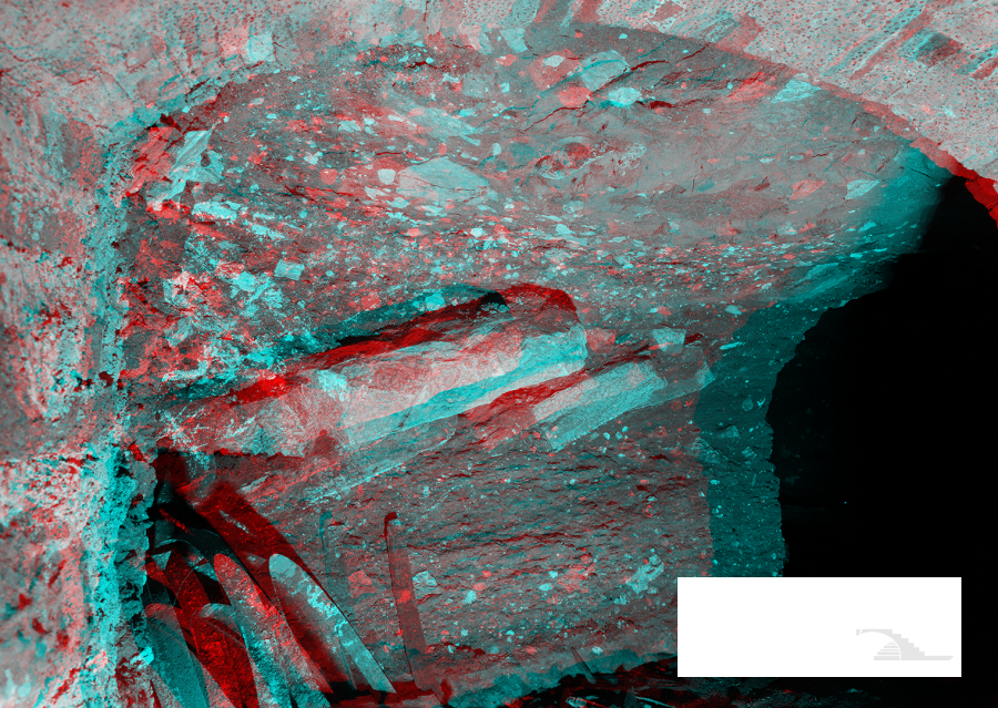 Blocs de calcaire et chicane (N&B)