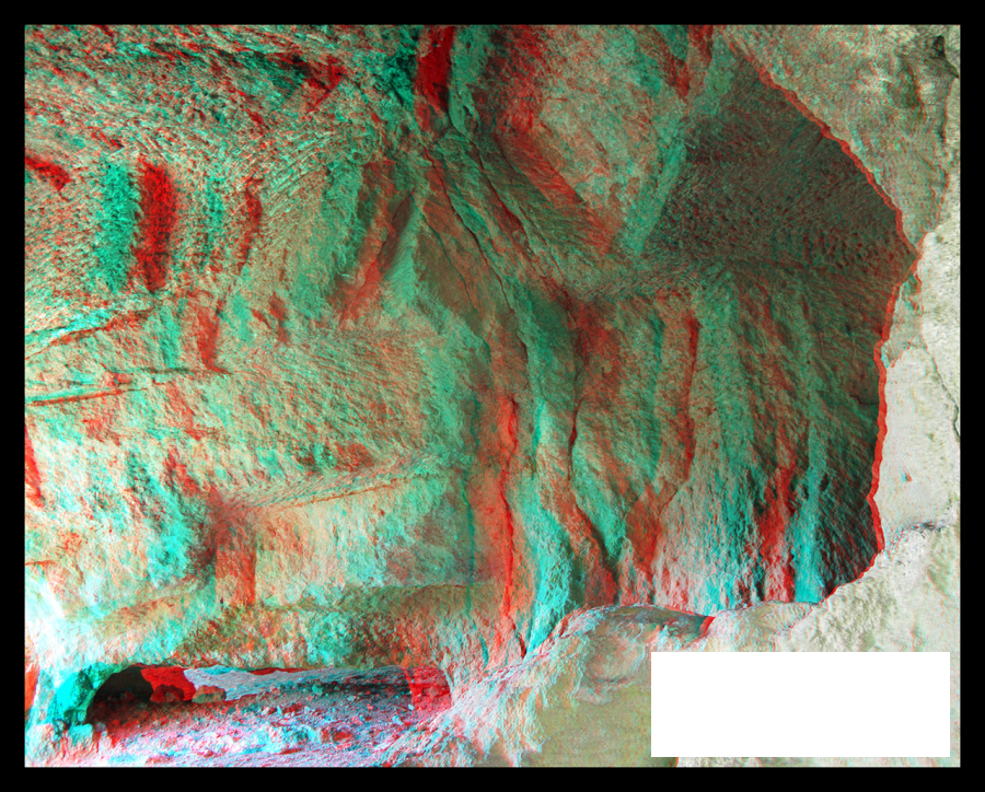 Traces blocs taillés dans la benmoréite
